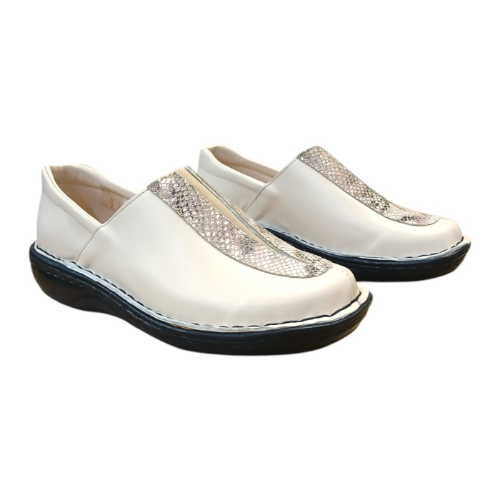 Pantofi Emi Slip-On din piele naturală bej [4]