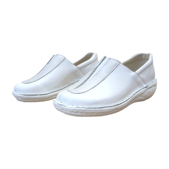 Pantofi Emi Slip-On din piele naturală alb [3]