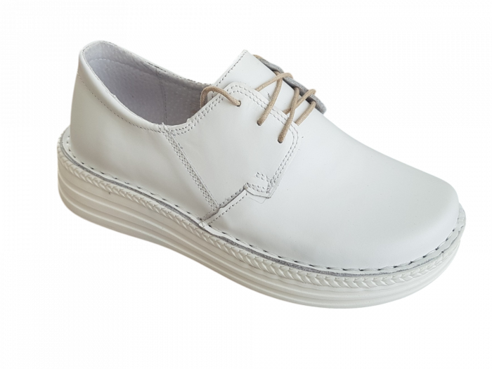 Pantofi femei piele naturala 9100 alb [1]