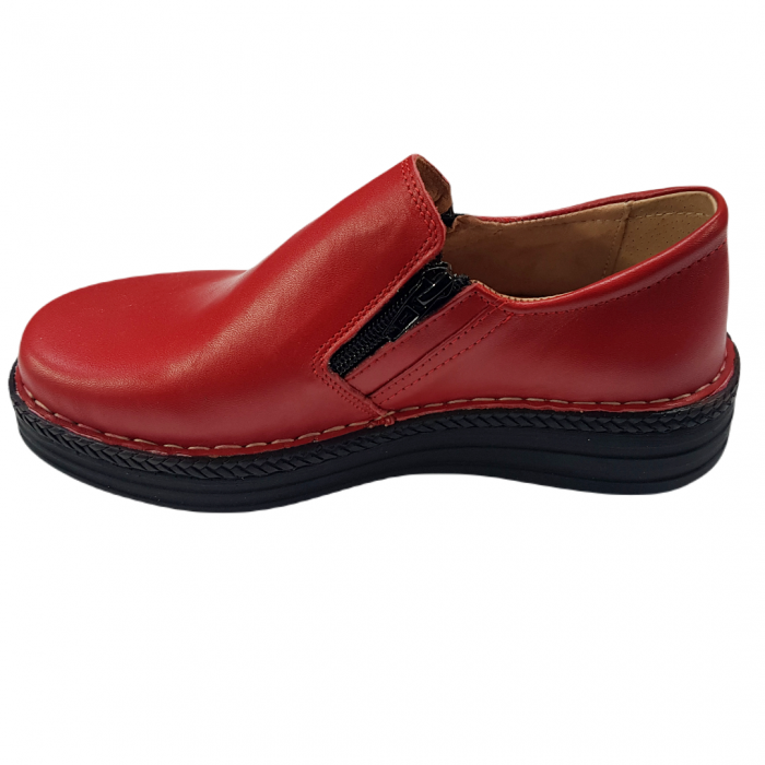 Pantofi femei piele naturala 9300 rosu [2]