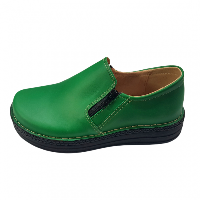 Pantofi femei piele naturala 9300 verde [4]