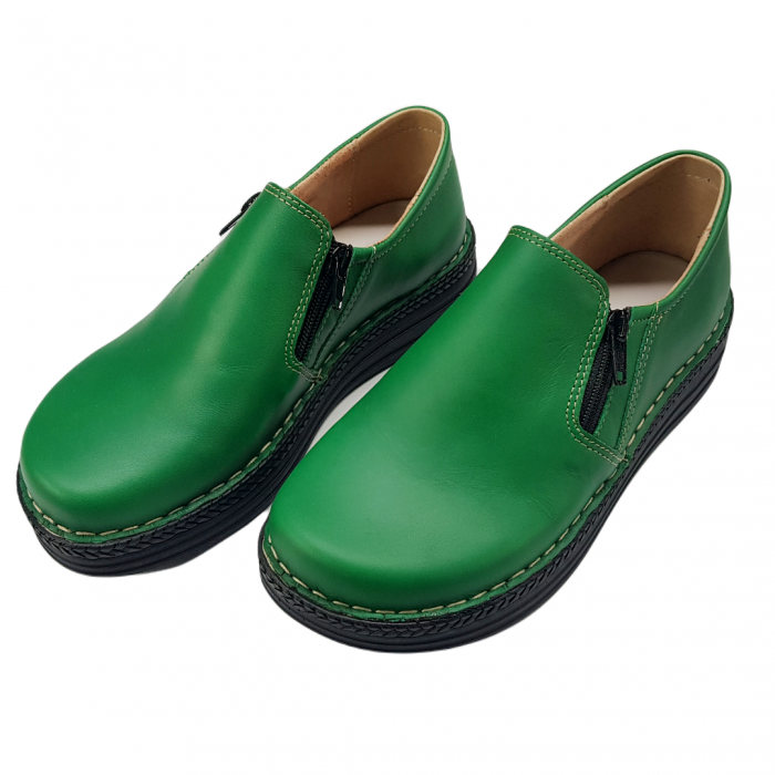 Pantofi femei piele naturala 9300 verde [3]