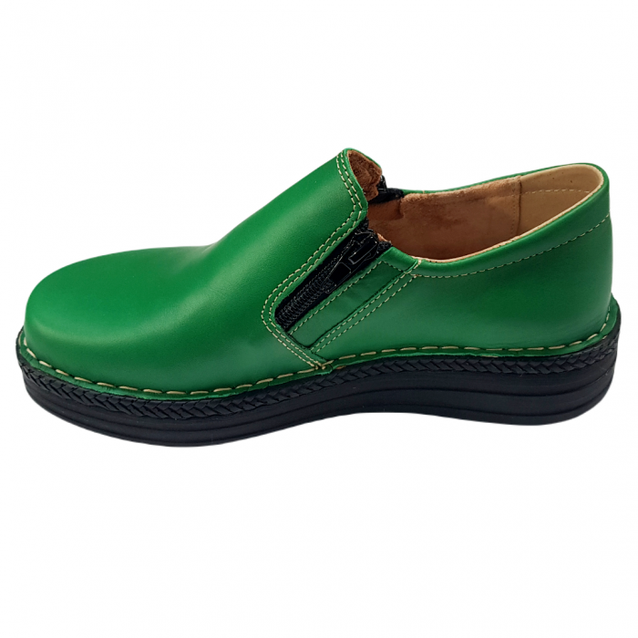 Pantofi femei piele naturala 9300 verde [2]