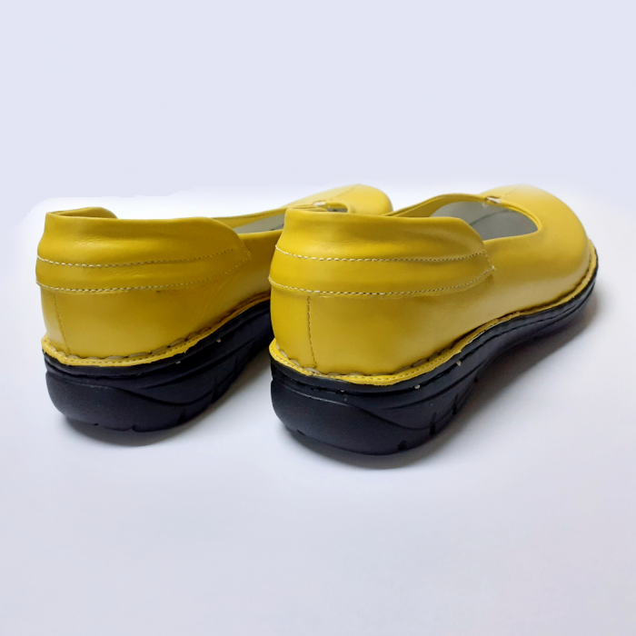 Pantofi femei piele naturala Andrea galben [3]