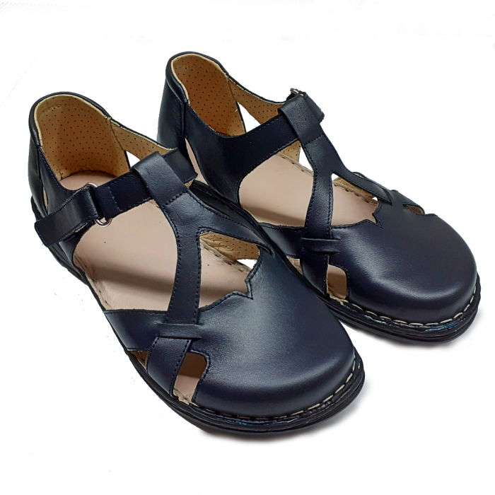Pantofi femei piele naturala Ioana blu [2]