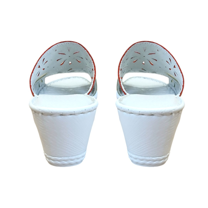 Papuci Dama din Piele Naturală 5202 rosu-fistic [5]