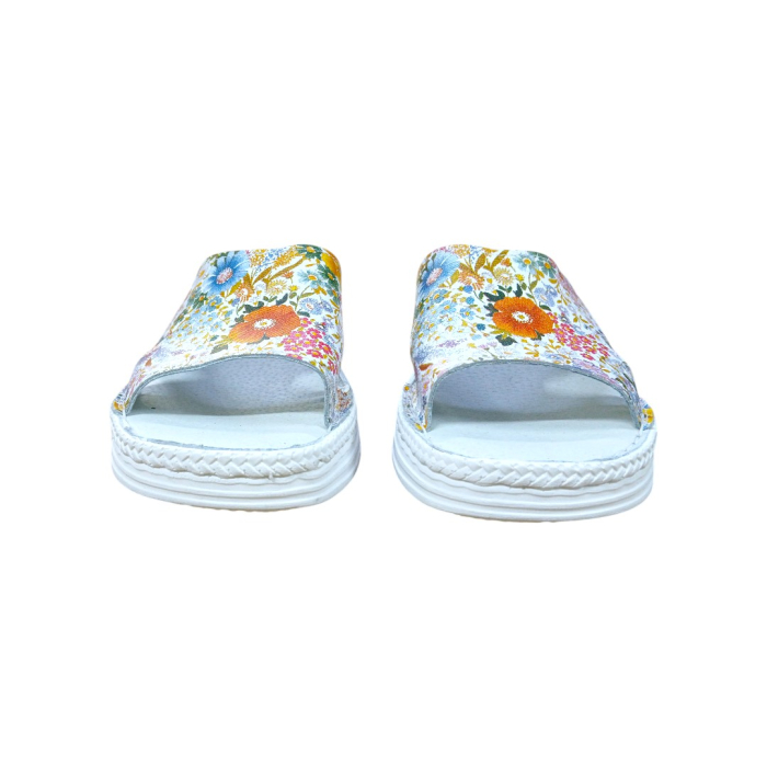 Papuci damă din piele naturală cu imprimeu floral Margaret [3]