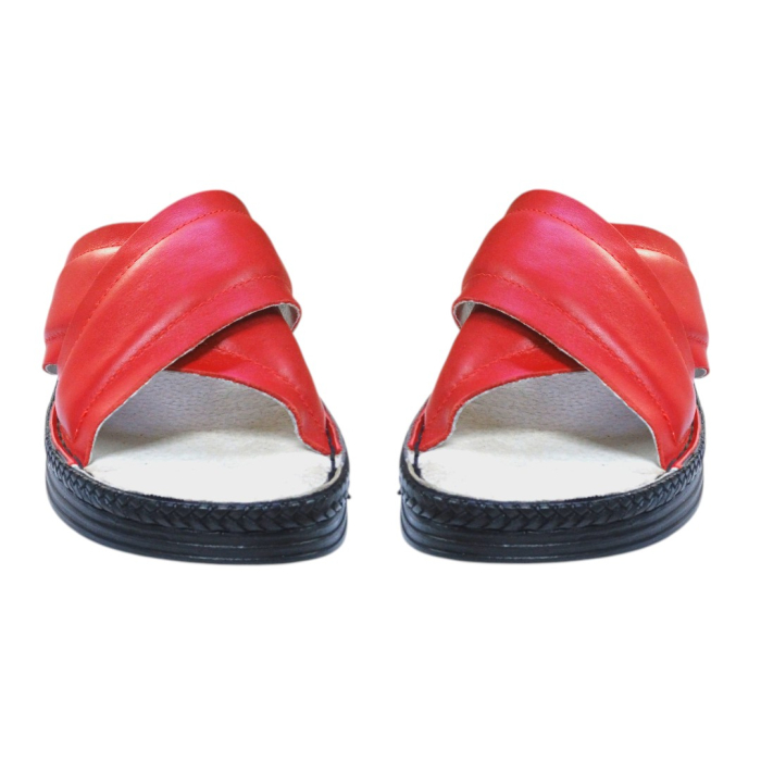Papuci Damă din Piele Naturală Soft-touch rosu [3]