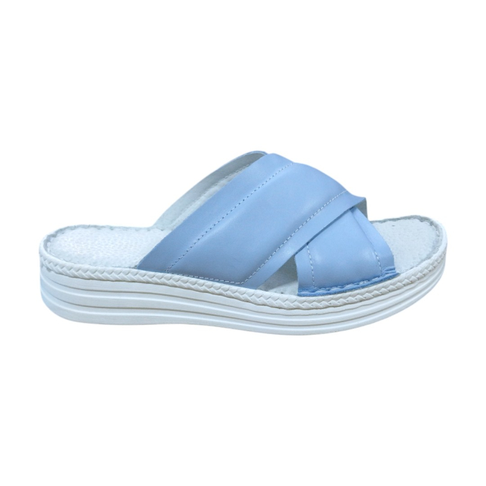 Papuci Damă din Piele Naturală Soft-touch azur [2]