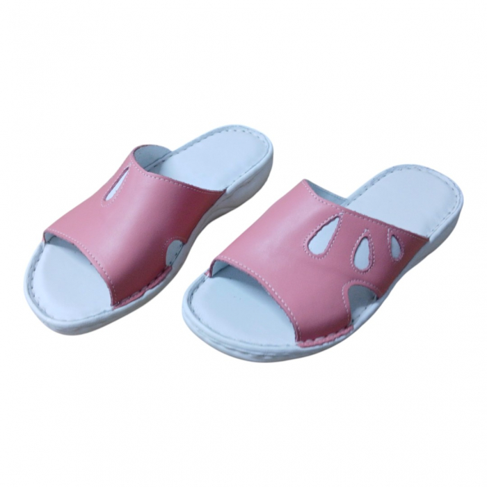 Papuci femei piele naturala 451 roz [3]