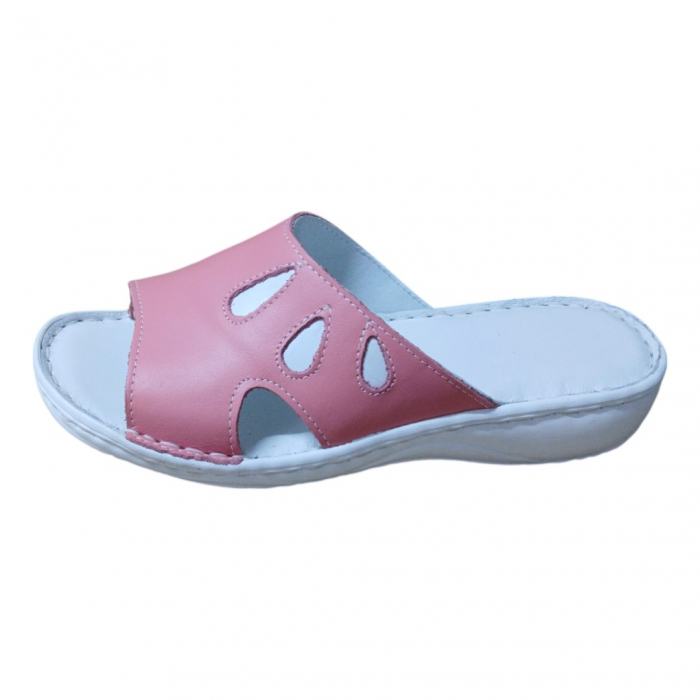 Papuci femei piele naturala 451 roz [2]