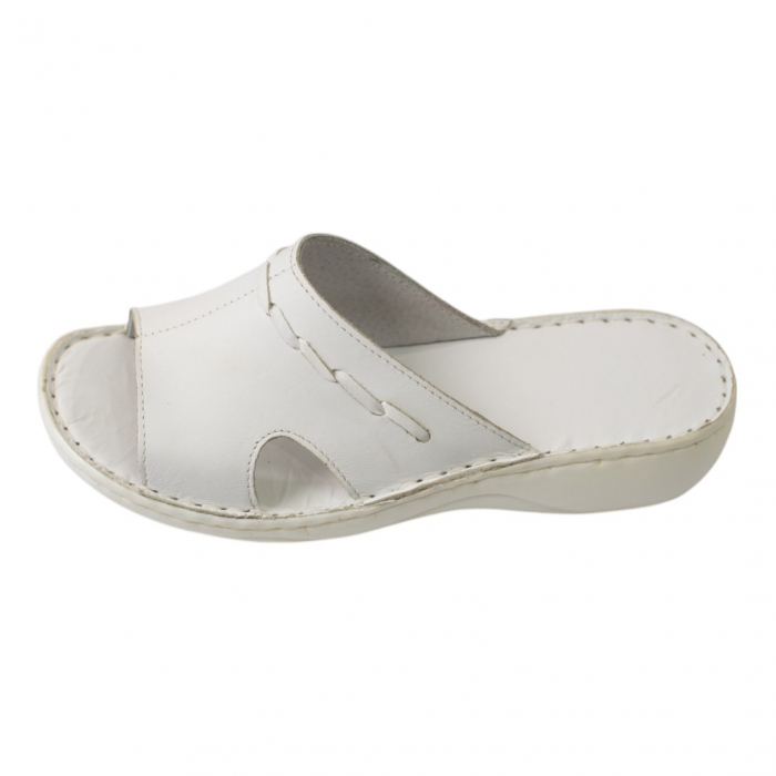 Papuci femei piele naturala 700 alb [2]