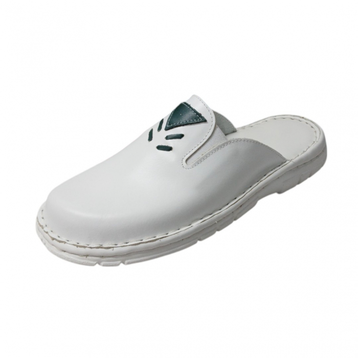 Saboti barbati piele naturala 8008 alb [1]