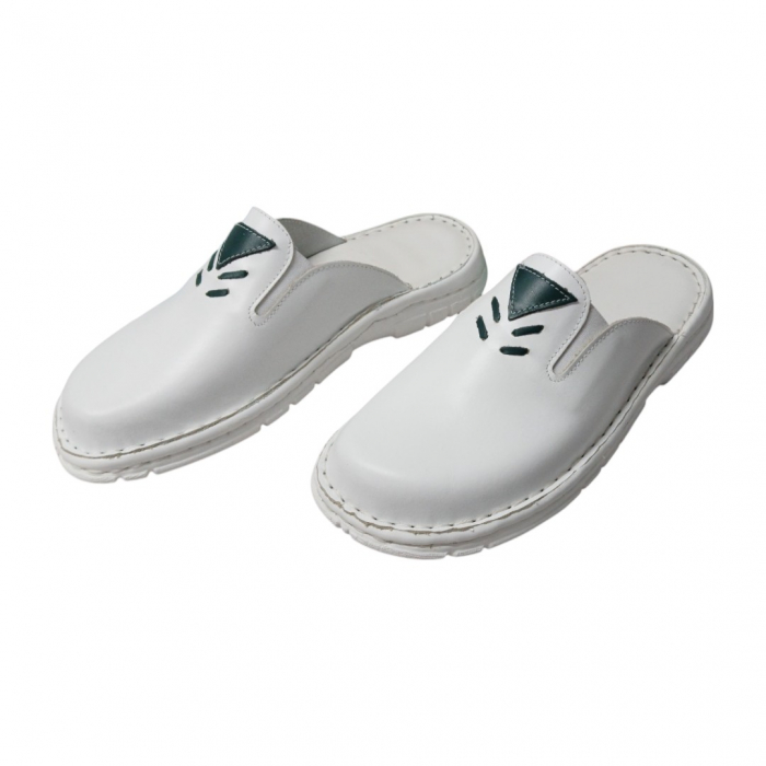 Saboti barbati piele naturala 8008 alb [3]