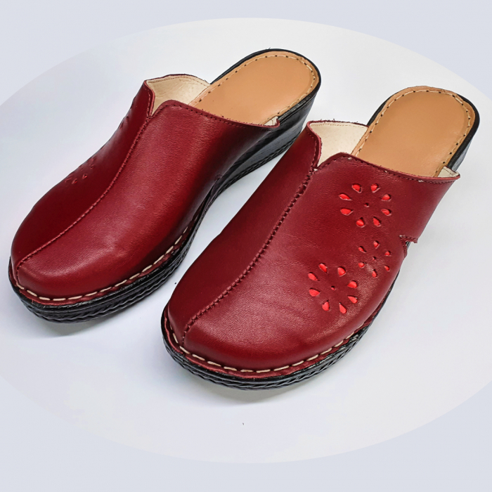 Papuci spital dama bordo [3]