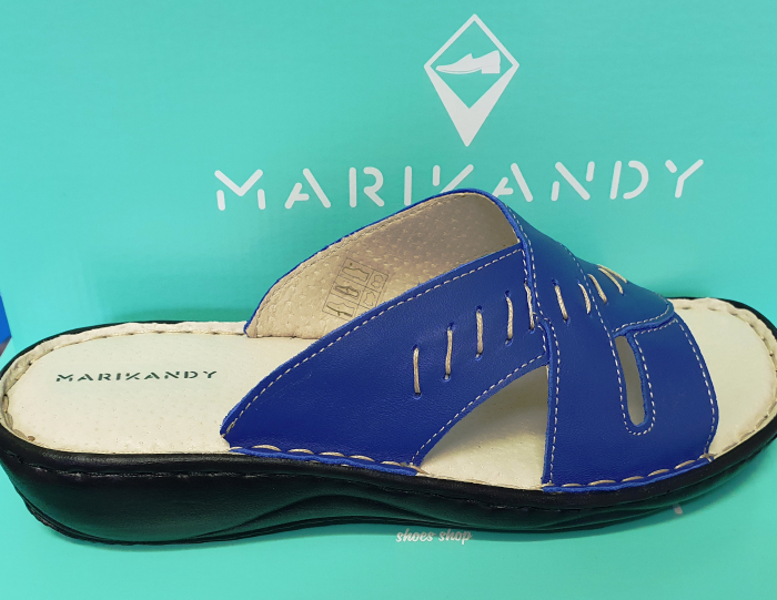 Saboti dama piele naturala albastru [2]