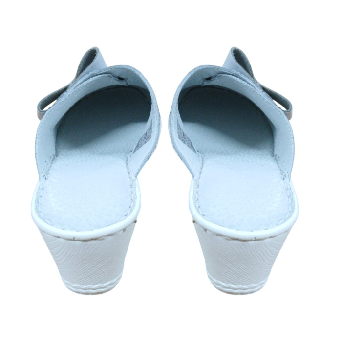 Saboti Damă din Piele Naturală 6015– Imprimeu Șarpe Gri [4]