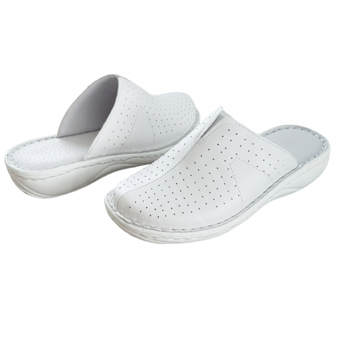 Saboti dama piele naturala 3060-alb [3]