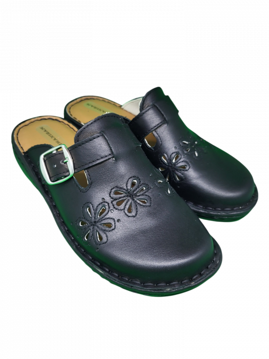 Saboti dama piele naturala 7015-negru [2]