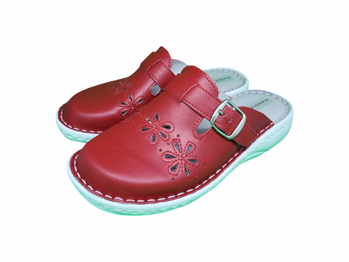 Saboti dama piele naturala 7015-rosu [2]