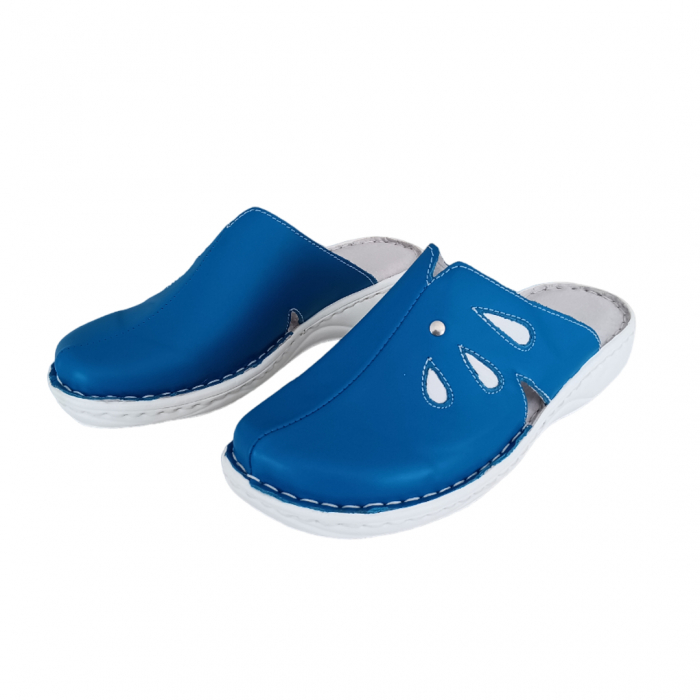 Saboti dama piele naturala 7130-albastru [2]