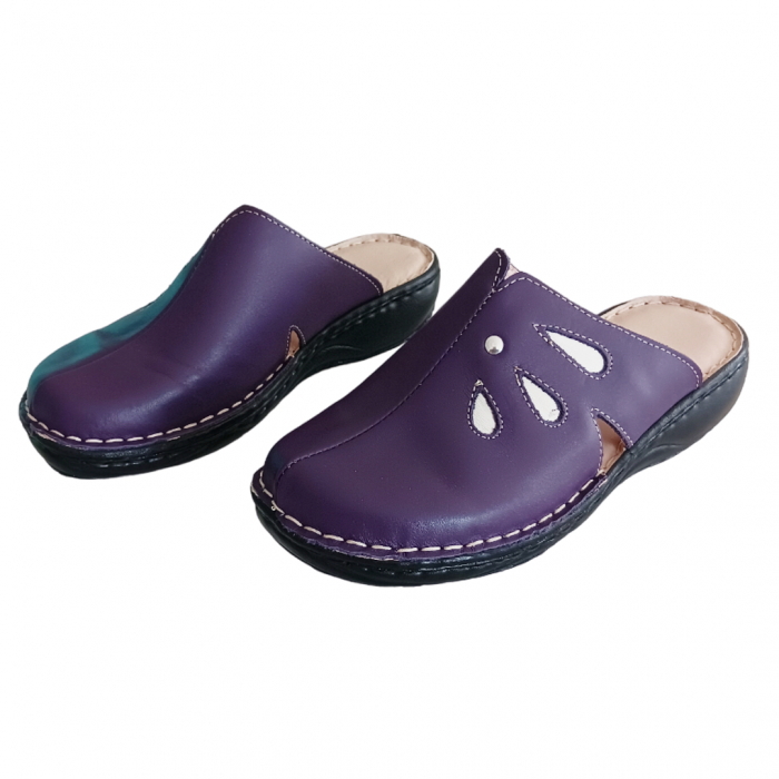 Saboti dama piele naturala 7130 mov [2]