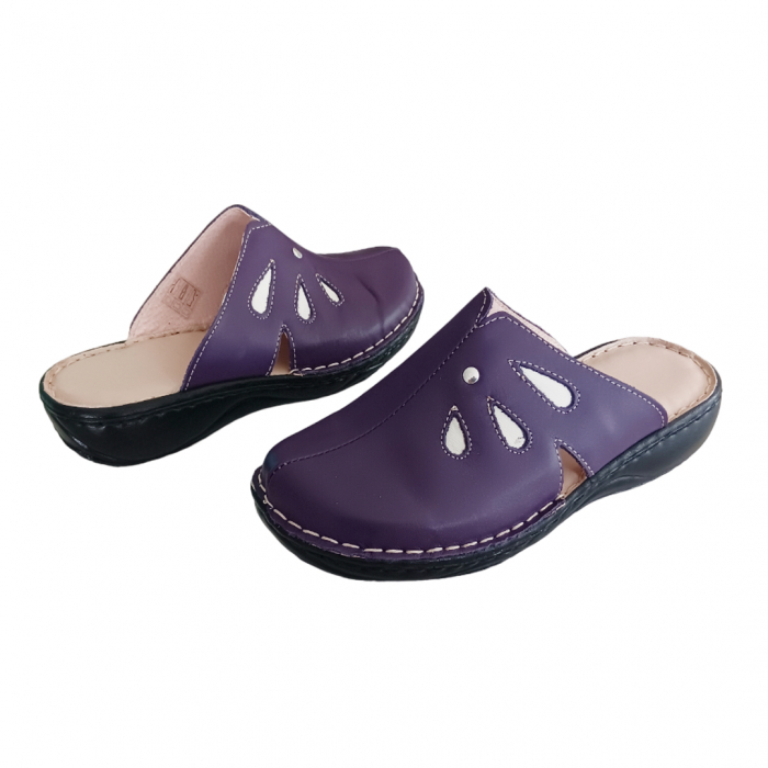 Saboti dama piele naturala 7130 mov [3]