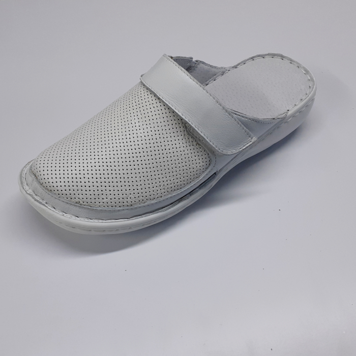 Saboti albi dama piele [4]