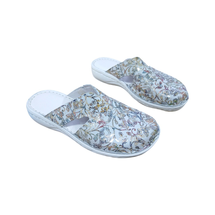 Saboti femei medicinali de dama piele 7001 rose [3]