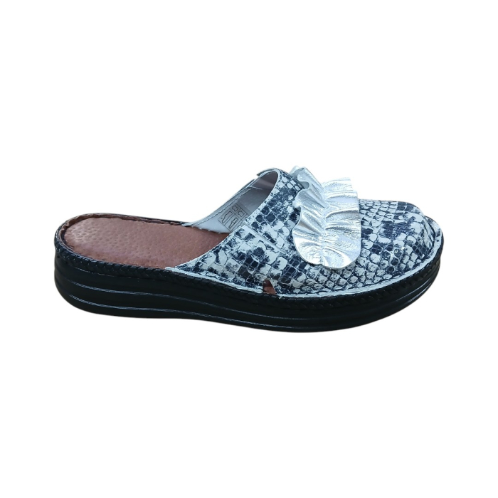 Saboti femei piele 4500 piton gri [2]