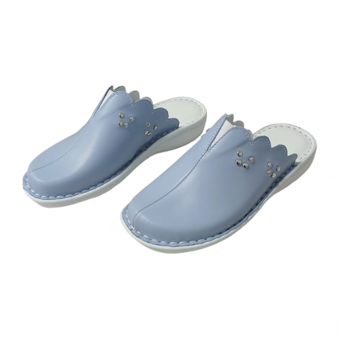 Saboti femei piele naturala 3062 azur [3]