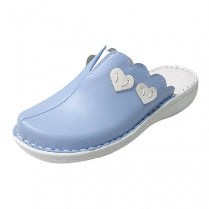 Saboti femei piele naturala 3600 azur [1]