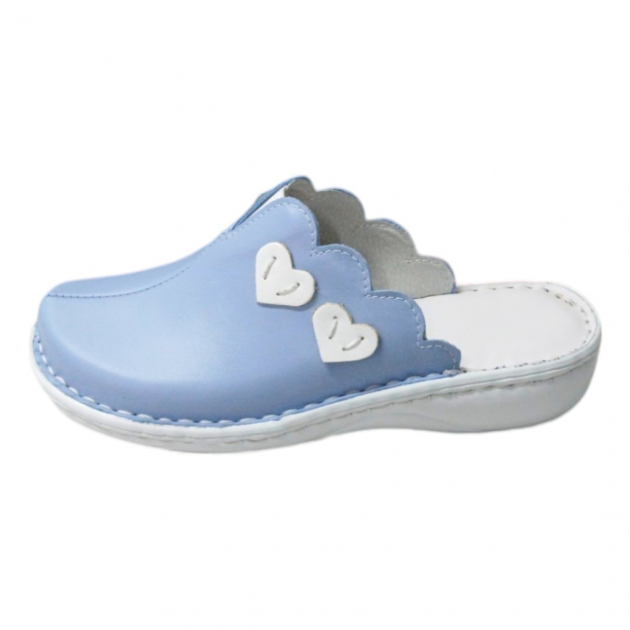 Saboti femei piele naturala 3600 azur [2]