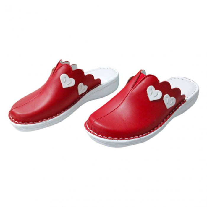 Saboti femei piele naturala 3600 rosu [3]