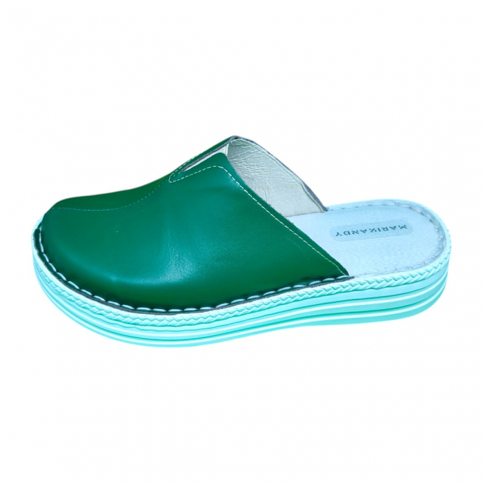 Saboti femei piele naturala 4006 verde [1]