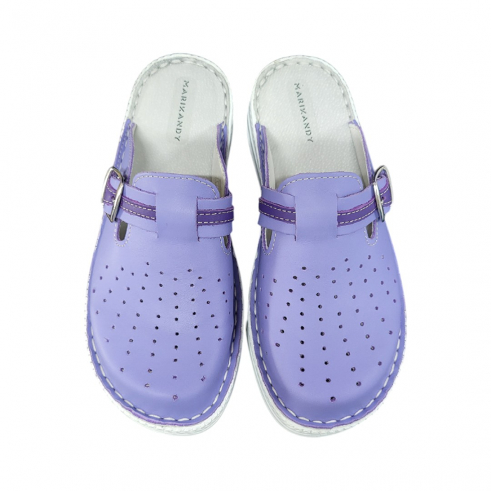 Saboti femei piele naturala 4010 lila [2]