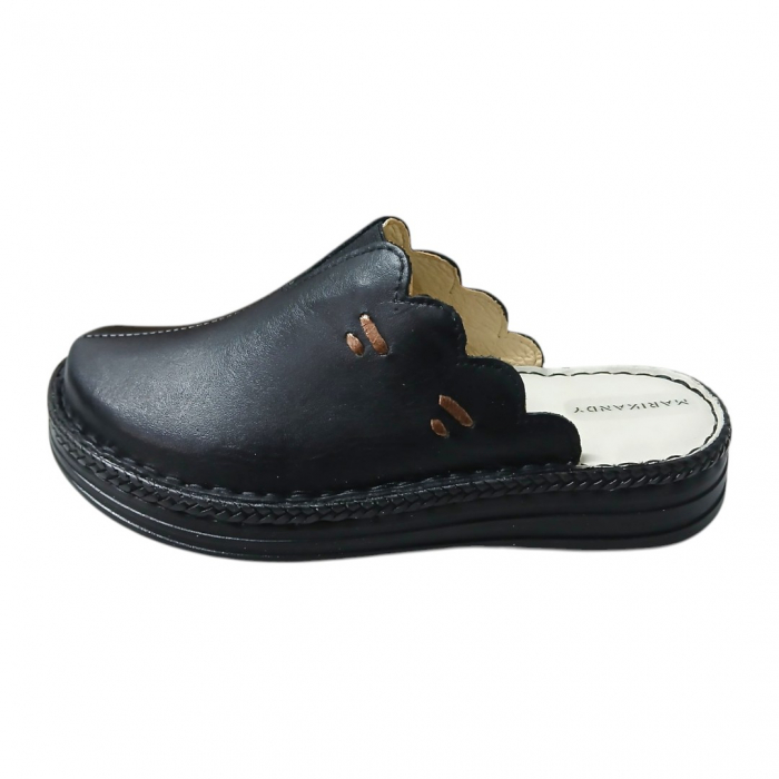 Saboti femei piele naturala 4061 negru [2]