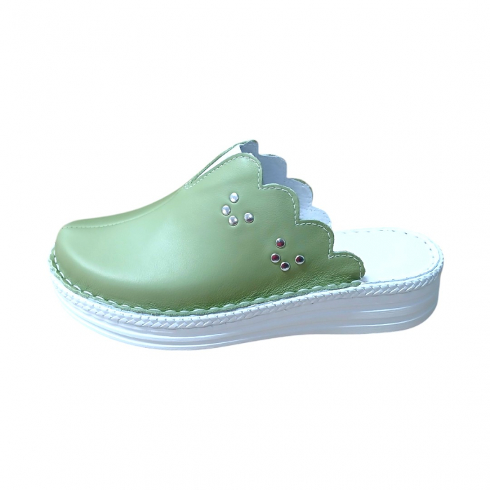 Saboti femei piele naturala 4062 fistic [2]