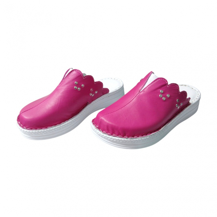 Saboti femei piele naturala 4062 fucsia [3]