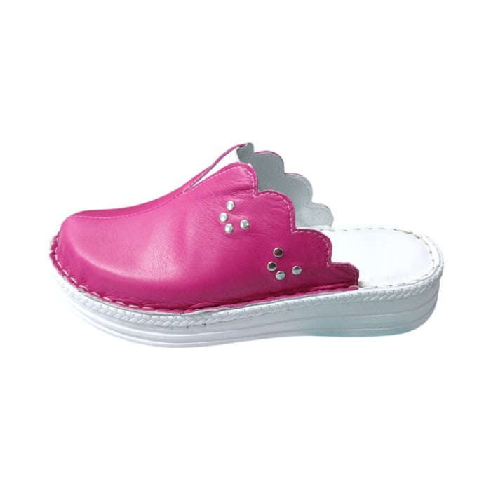 Saboti femei piele naturala 4062 fucsia [2]