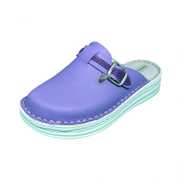 Saboti femei piele naturala 4080 lila [1]