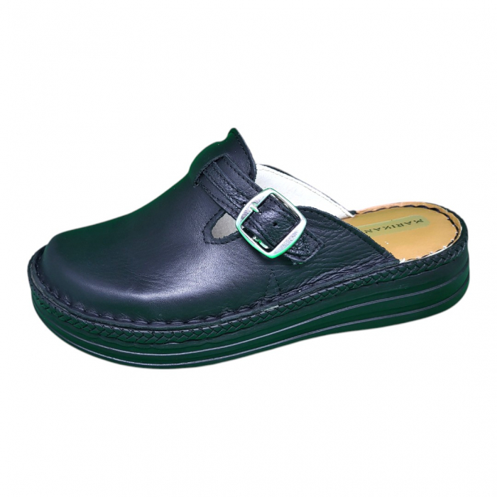 Saboti femei piele naturala 4080 negru [1]