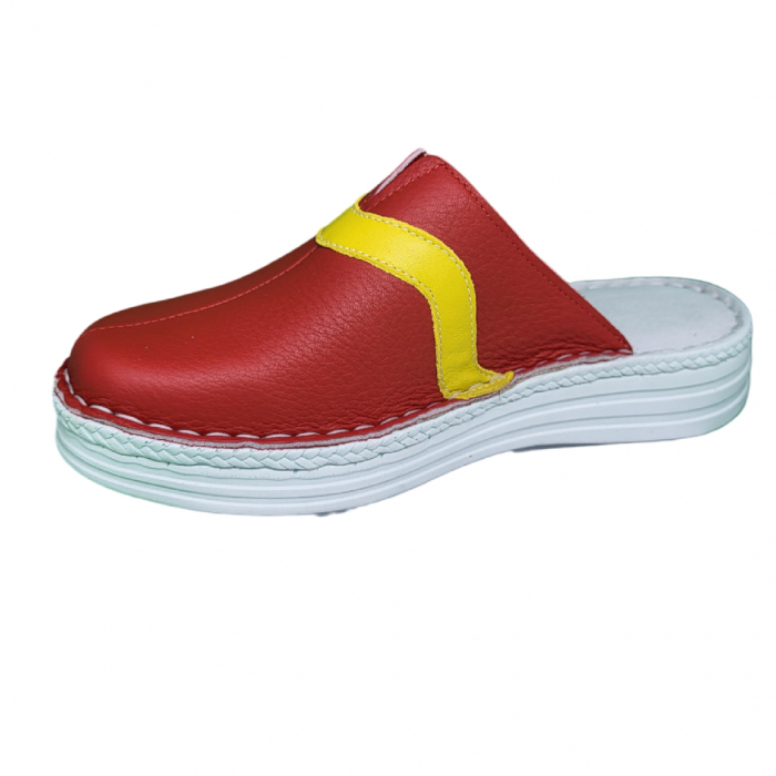 Saboti femei piele naturala 4306 rosu [2]