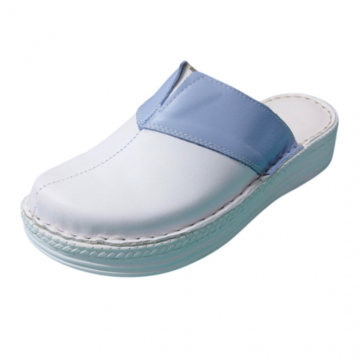 Saboti femei piele naturala 4400 azur [1]