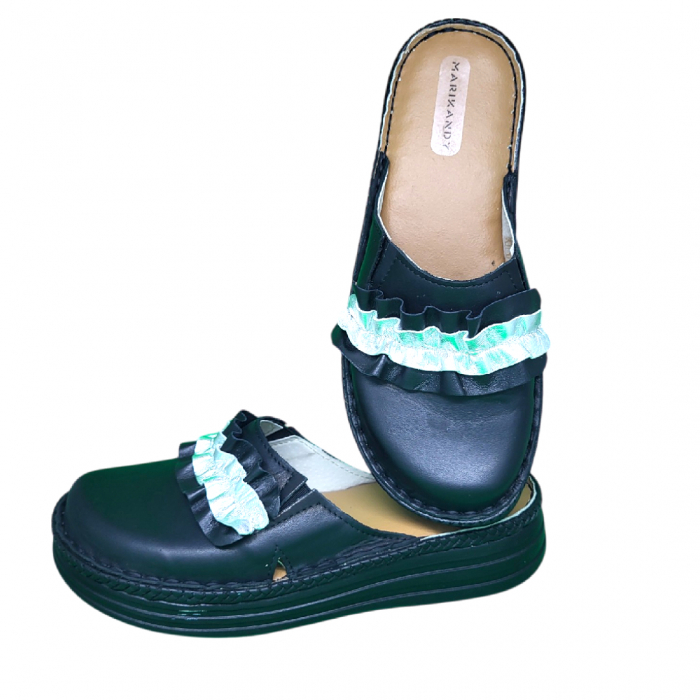 Saboti femei piele naturala 4500 negru [2]