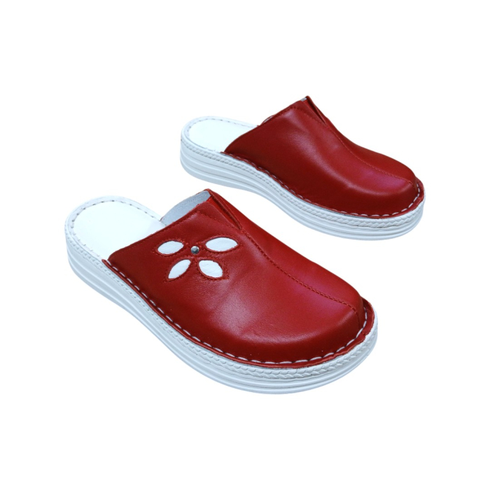 Saboti femei piele naturala 4610 rosu [3]