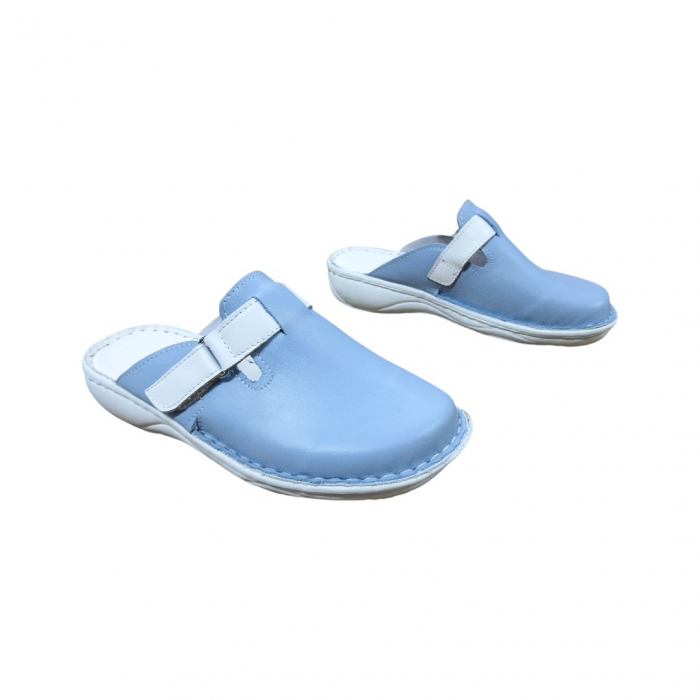 Saboti femei piele naturala 7000 azur [2]