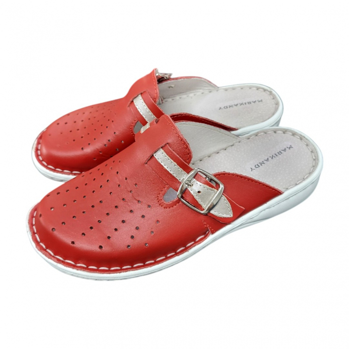 Saboti femei piele naturala 7008 rosu [2]