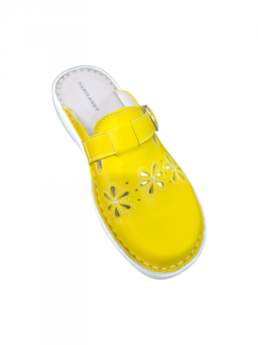 Saboti femei piele naturala 7015-galben [2]