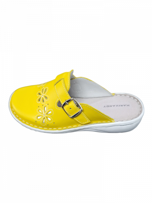 Saboti femei piele naturala 7015-galben [3]